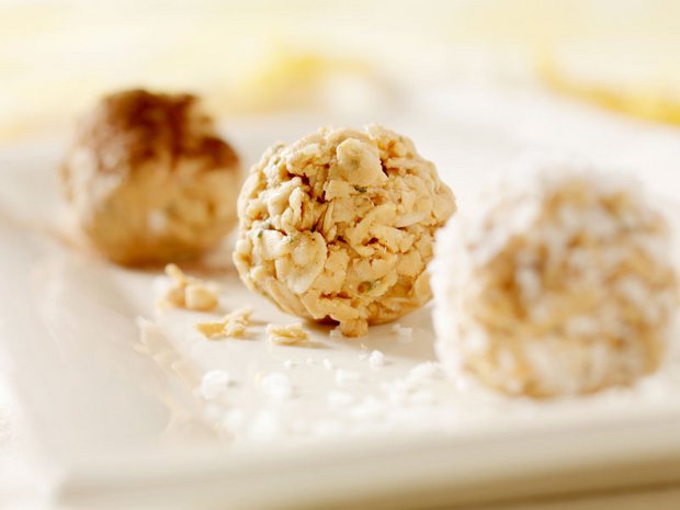 Energy balls - muesli balls with coconut flakes